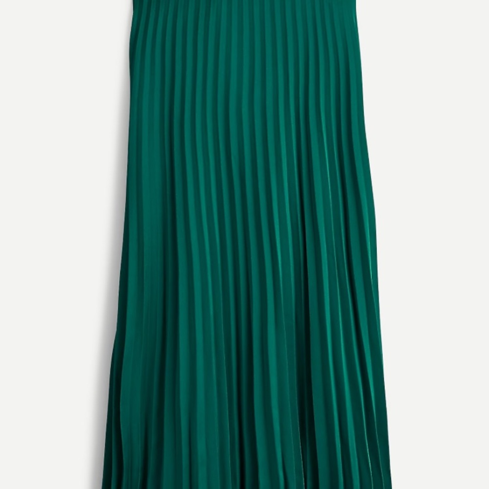 J. Crew Teal A-Line Pleated Skirt